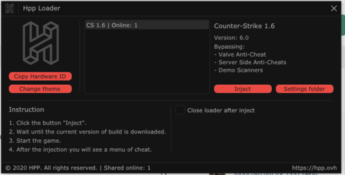 HPP v5. Настройки HPP Hack v6. Loader to. HPP Reload 5.0 Betas.